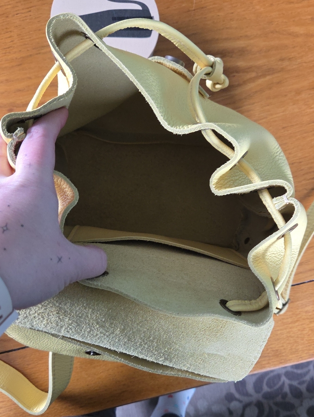 Portland Leather Bucket Backpack - Picture 5 of 7